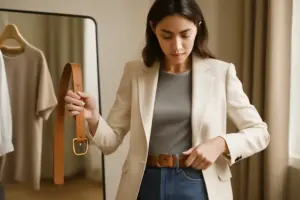 Come scegliere una cintura moda: il dettaglio che trasforma gli outfit casual in eleganti