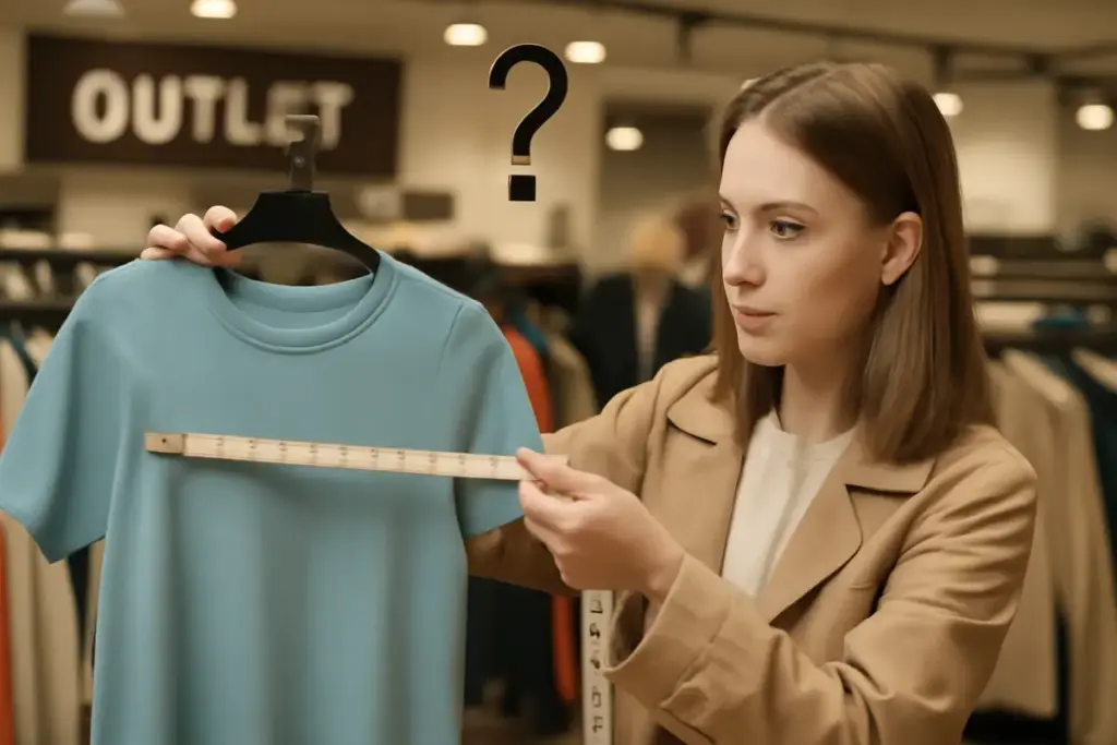 Come scegliere la taglia nei capi da outlet senza sbagliare? Questo accorgimento evita i resi inutili