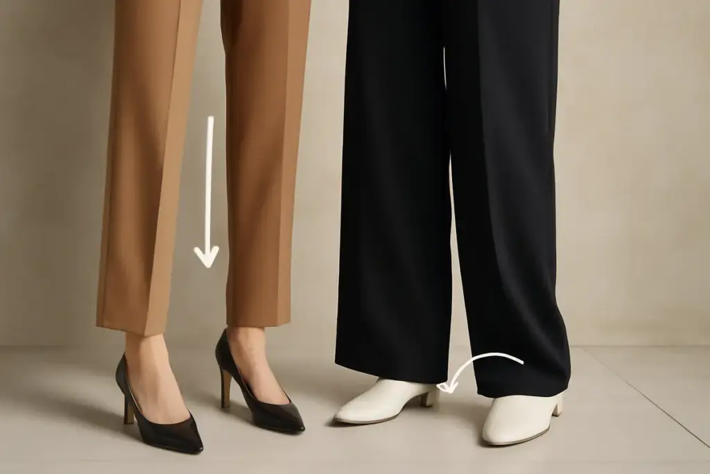 Pantaloni e scarpe delle nuove collezioni: evita questo errore che rovina l’effetto slanciato