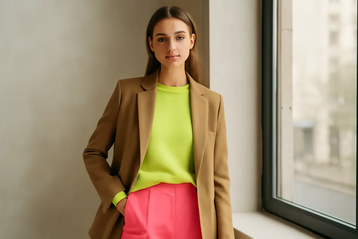 Come indossare i colori fluo senza strafare? Il piccolo trucco per look vivaci ma sofisticati